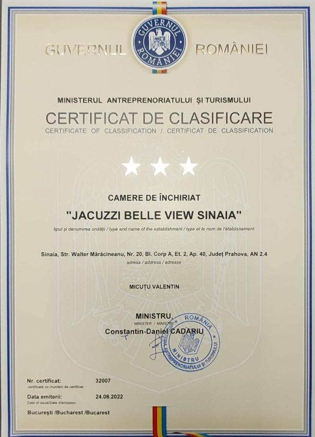 Jacuzzi Belle View Sinaia-Free Parking公寓 外观 照片